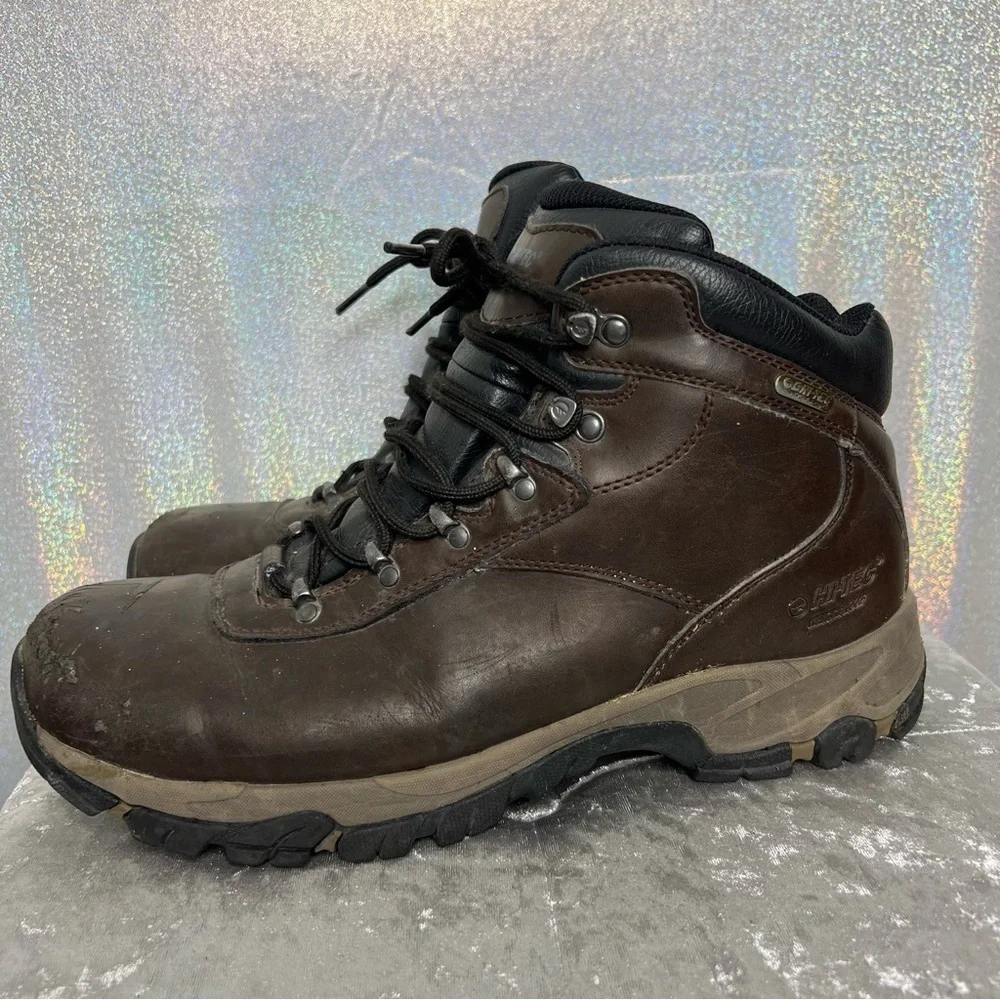 Hi-Tec waterproof boots working brown work boots shoes black dri-tech altitude